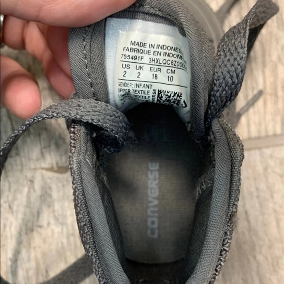 Grey Converse High Tops - Picture 4 of 4